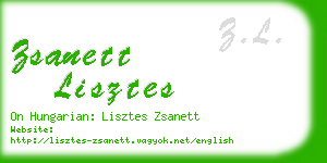 zsanett lisztes business card